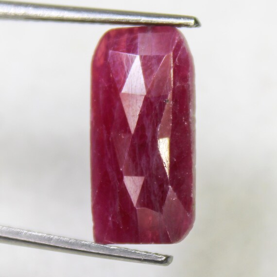 Genuine Ruby Rose Cut Gemstone: 16x8x3 mm Pink Jewelry Making Stone