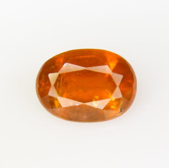 Natural Orange Kyanite 8x6x4 Faceted Gemstone, Oval Shape Kyanite, AAA Quality stone for jewelry making, 1.50 Carats,