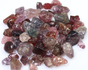 Natural Multi Spinel Rough Lot: Myanmar Gemstones (4-14 mm)