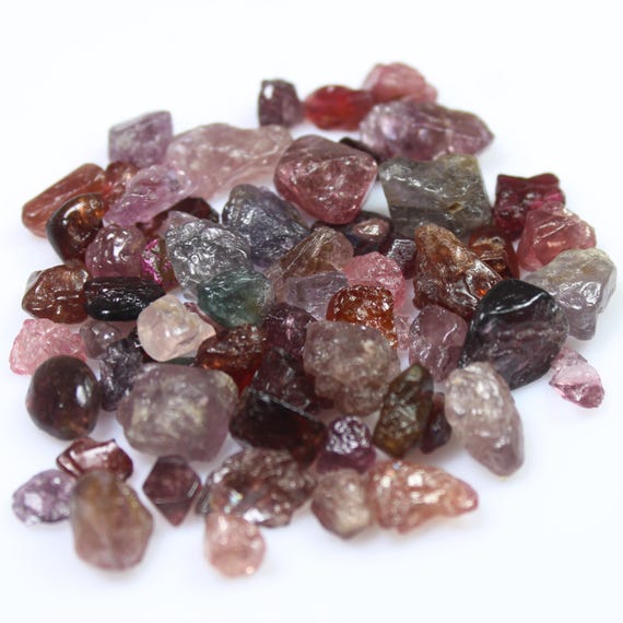 Natural Multi Spinel Rough Lot: Myanmar Gemstones (4-14 mm)
