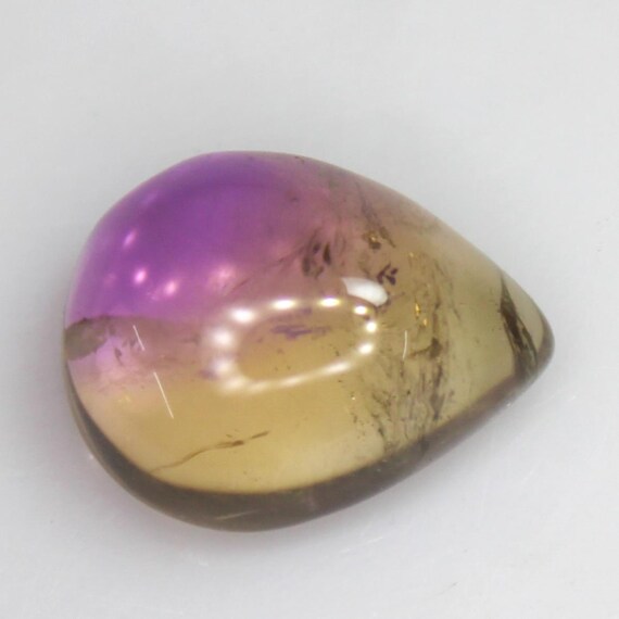 Natural Ametrine Cabochon: Violet Purple & Gold Bi-Color Quartz, 8.05 CT