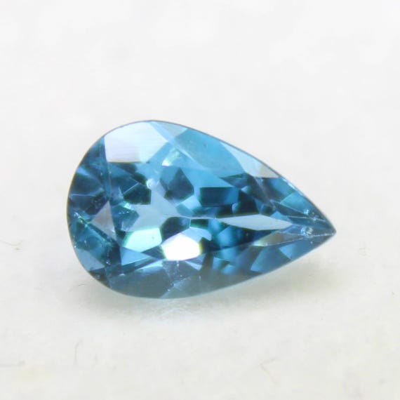 Faceted London Blue Topaz Pear Shape: 1.75 Carat Gemstone