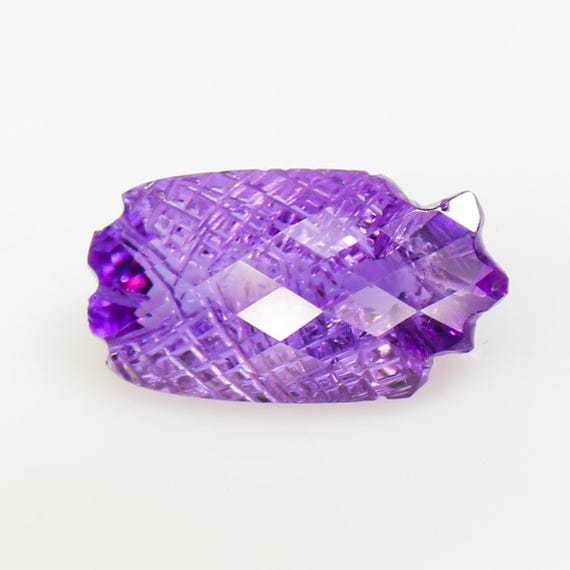 Natural Amethyst Carving: Purple Loose Gemstone (14.65 CT, 22x15x10mm)