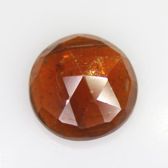 Natural Faceted Orange Kyanite Piece In Round Shape 7.00 Carats 12x12x5 mm Size