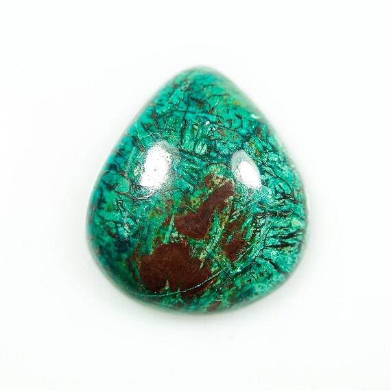 Natural Pear Arizona Turquoise Cabochon: Loose Gemstone (18x16x5 MM, 12.80CT)