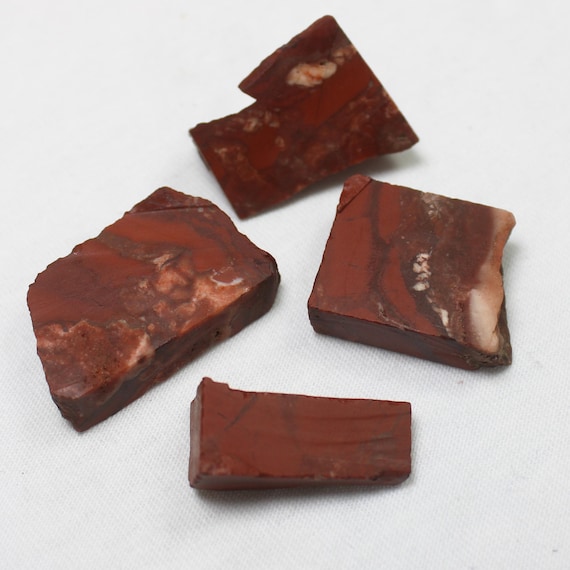 Raw Red Jasper Pieces: Natural Rough Gemstones, 140 Carats