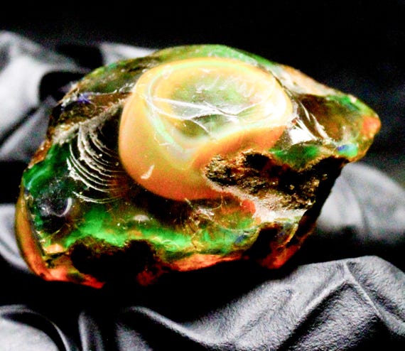 Ethiopian Opal Specimen: Multi-Fire Raw Crystal, 100.85 Carats