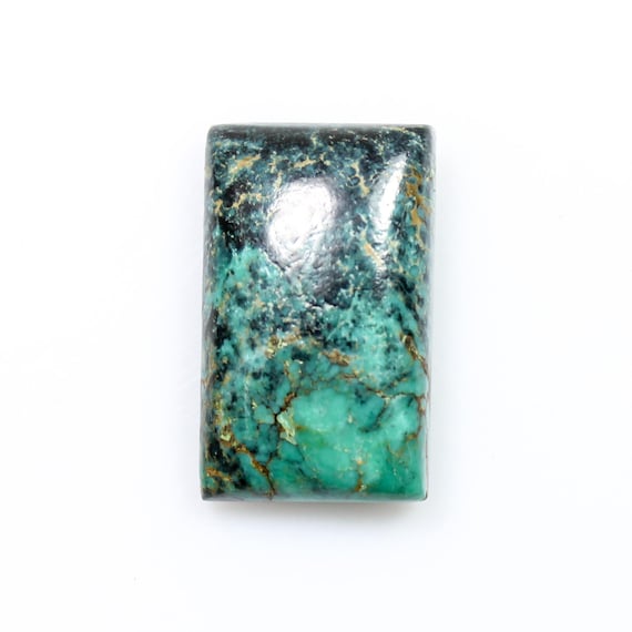Arizona Turquoise Cabochon: Rectangle Blue Gemstone (20x12x6 MM, 14.00 CT)