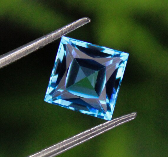 Amazing Quality Natural Rare Blue Topaz Square,High Quality Of Loop Clean Blue Topaz For Jewelery Making,4.00 Cts Piece