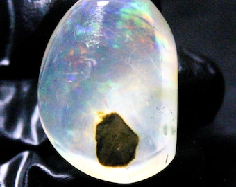Natural Ethiopian Opal Specimen: Polished Raw Multi Fire Opal (30x21x15 MM, 53.15 Carats)