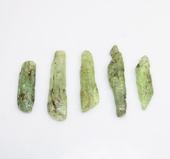 Raw Green Kyanite Crystal: Natural Gemstone for Jewelry Making