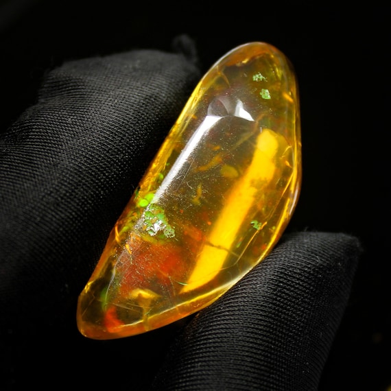 Natural Opal Tumble, AAA+ Ethiopian Opal Polished Raw Gemstones, Welo Fire Opal, Opal Stone, Water Opal, 45.00 Carat Opal, 41X17X11MM