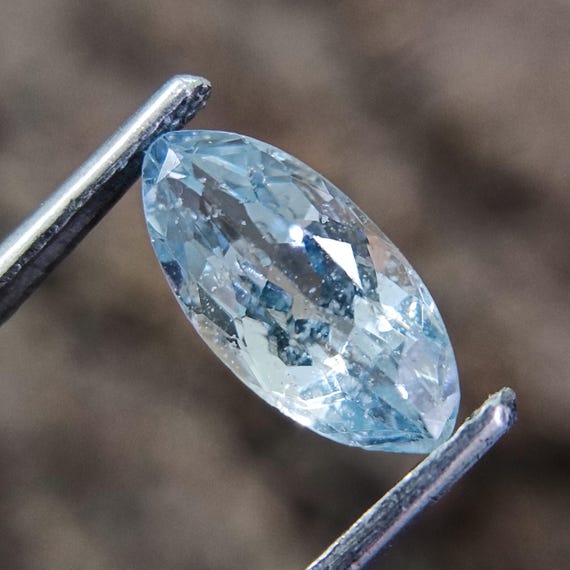 Natural Faceted Aquamarine Marquise Shape For Jewelry Making 1.40 Carats 10x5x5 mm