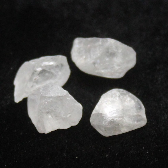 Raw White Zircon Crystals: Rough Gemstones, 11.90 Carats Total
