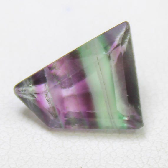 Natural Faceted Multi Colour Fluorite Gemstone : Fancy Shape, 5.05 Carat (12x9x6 MM)