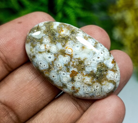AAA+ Quality Natural Ocean Jasper Cabochon Gemstone 50 Ct. Wonderful Designer Ocean Jasper Oval Shape 38x22x7 MM Loose For Making Jewelry