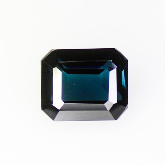 Natural Indicolite Tourmaline Gemstone: Emerald Cut, 4.25 CTS (9x8x6 MM)