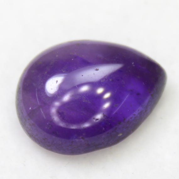 Natural Purple Amethyst Cabochon Piece In Pear Shape 8.70 Carats 16x12x6 mm Size