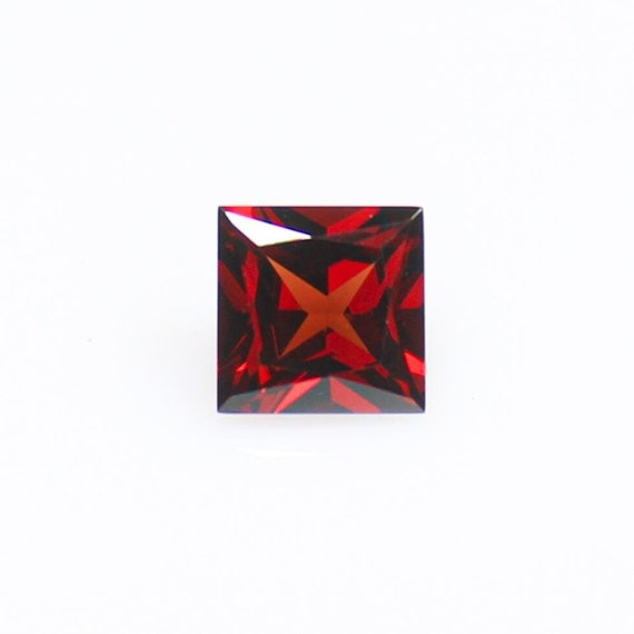Natural Faceted Red Garnet In Cushion Shape Red Garnet 6X6x4 MM 1.35 Carats Garnet Gemstone For Making Jewelry Ring ,Pendent
