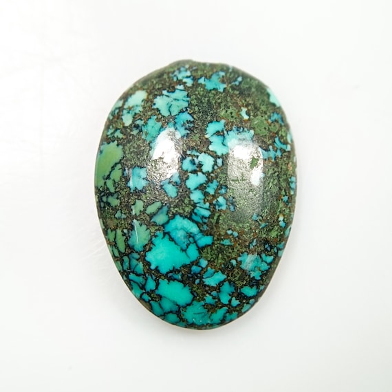 Natural Arizona Turquoise Cabochon: Oval Loose Gemstone, 9.70CT