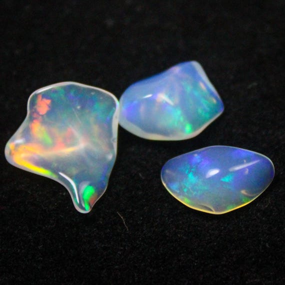 Ethiopian Fire Opal Tumble Lot, Loose Gemstones (11-14 MM, 3.90 Carats)