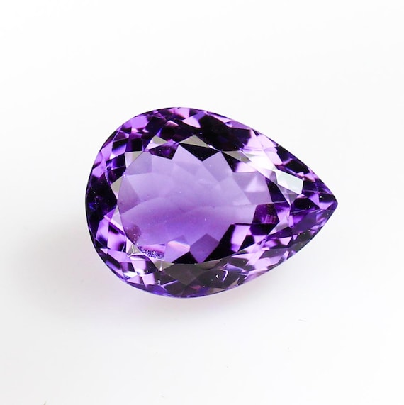 Top Grade Amethyst Faceted ,Natural Purple Amethyst Gemstone, Pear Shape Cut Loose Stone for Jewelry Making, Ring, 16x12x8mm.