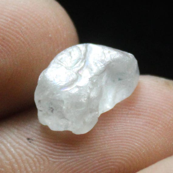 Raw White Zircon Piece: Natural Rough Gemstone, 6.65 Carats