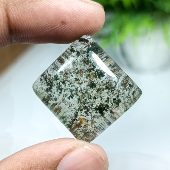 Natural Garden Quartz Cabochoan,Amazing Garden Quartz Stone 53.90 Ct Piece,Beautiful Square Garden Quartz , High Quality 23x22x10 mm