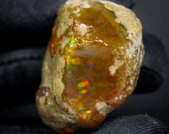 138.00 Cts Natural Ethiopian Opal Crystal, Raw Ethiopian Opal Stone, Specimen Opal Rough ,Ethiopian Opal Raw, Raw Rainbow Opal Crystal,