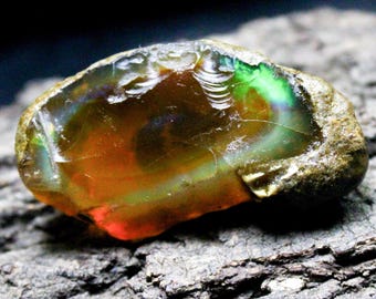 Ethiopian Opal Raw Specimen: Multi-Fire Crystal, 69.50 Carats