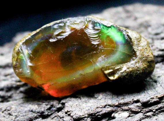 Ethiopian Opal Raw Specimen: Multi-Fire Crystal, 69.50 Carats