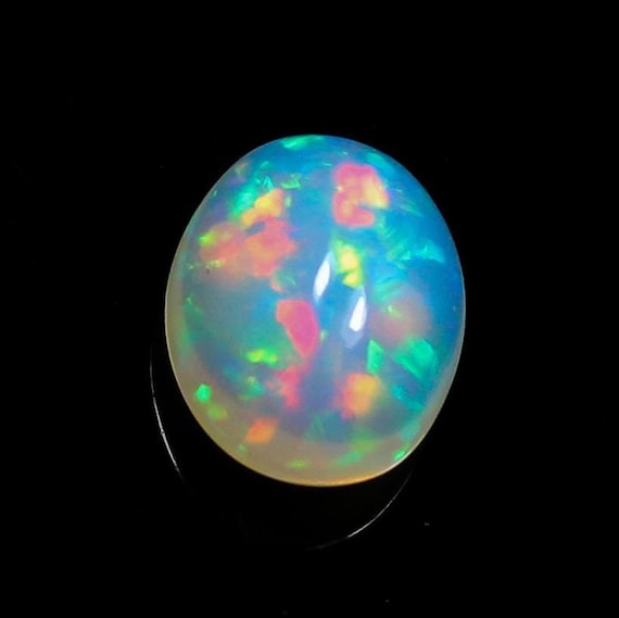 Natural Welo Opal Cabochon: Multi Fire Oval Gemstone, 2.60 CTS