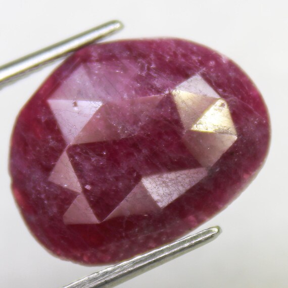 Natural Ruby Rose Cut Gemstone: 17x14x3 mm Pink Jewelry Making Stone