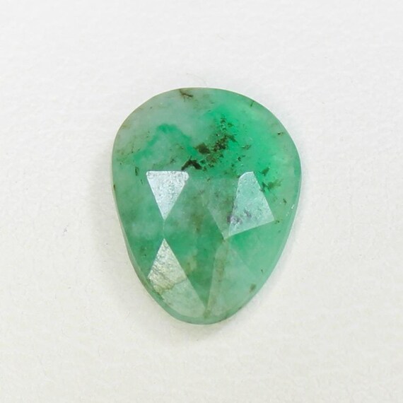 Natural Green Emerald Rose Cut Gemstone: 1.65 Carats, Zambia