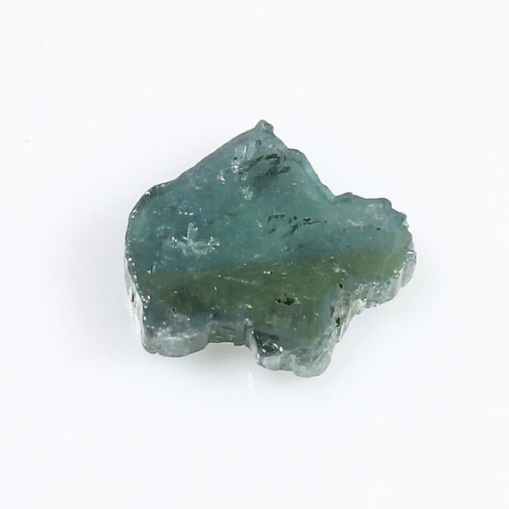 Natural Blue Tourmaline Slice: Polished Gemstone for Jewelry Making (6.00 CTS, 14X12X4 MM)