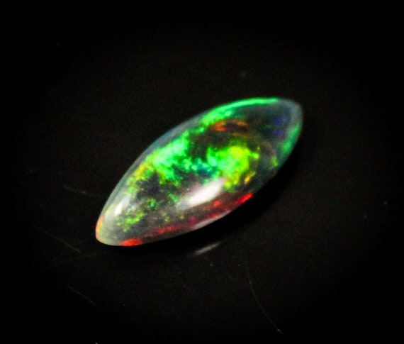 Natural  Black Ethopian Opal Cabochoan,Amazing Black Opal 2.90 Ct Piece,Beautiful Marquise Black Opal,Amazing Quality 18x7x5 MM