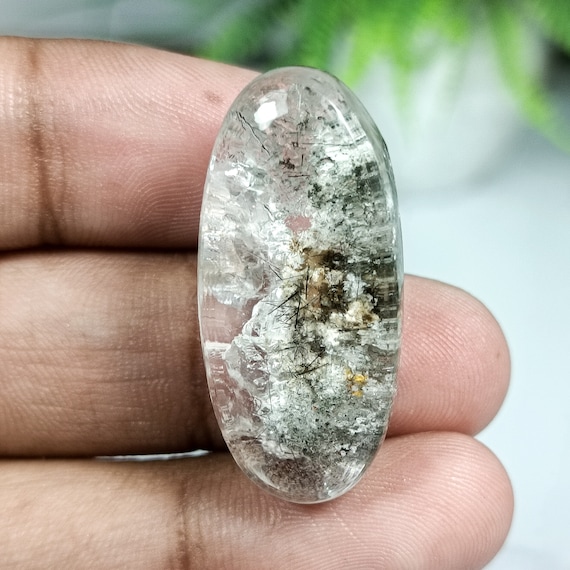 Natural Garden Quartz Cabochoan,Amazing Garden Quartz Stone 48.25 Ct Piece,Beautiful Oval Garden Quartz , High Quality 33x15x8 mm