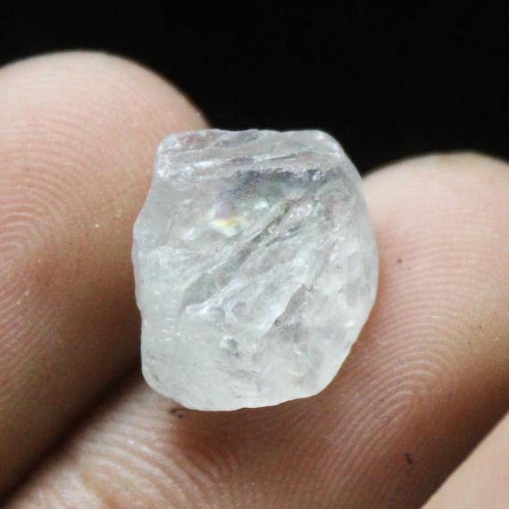 Raw White Zircon Piece: Natural Rough Gemstone, 9.00 Carats