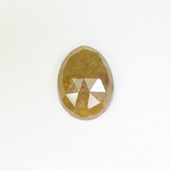 Natural Rose Cut Yellow Sapphire: 5.95 Carats, Fancy Shape