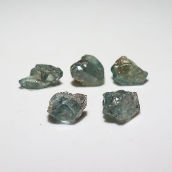 Raw Blue Zircon Crystals: 40 Carats, Jewelry Making Stones