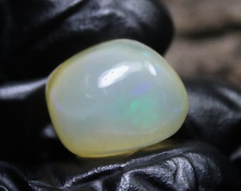 Ethiopian Opal Polished Tumble: Multi Fire Raw Specimen, 18.35 Carats
