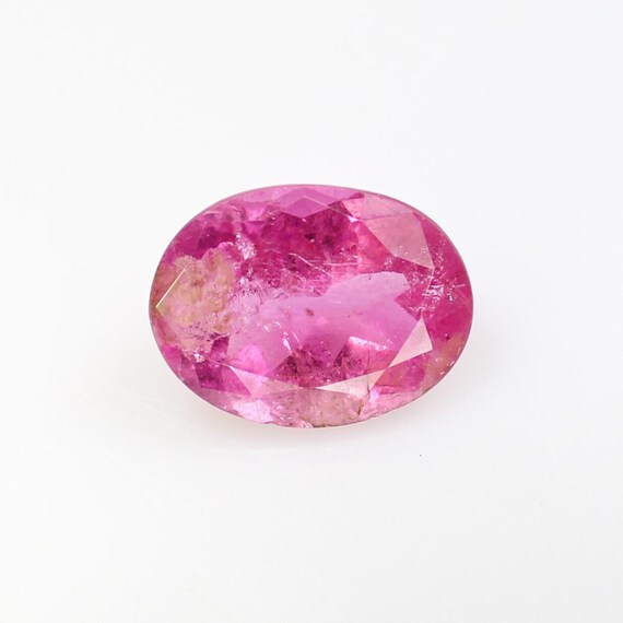 Natural Pink Tourmaline Gemstone: Oval Faceted Ruby Lite, 5.00 CTS