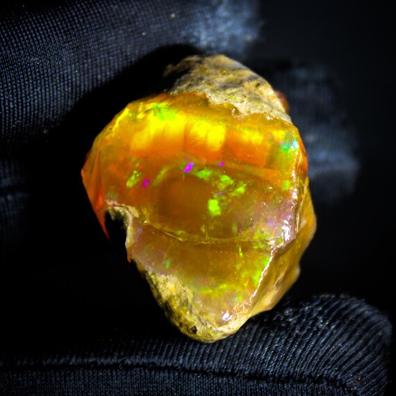 Natural Ethiopian Opal Rough: Multi Fire Crystal Specimen, 84.80 Carats