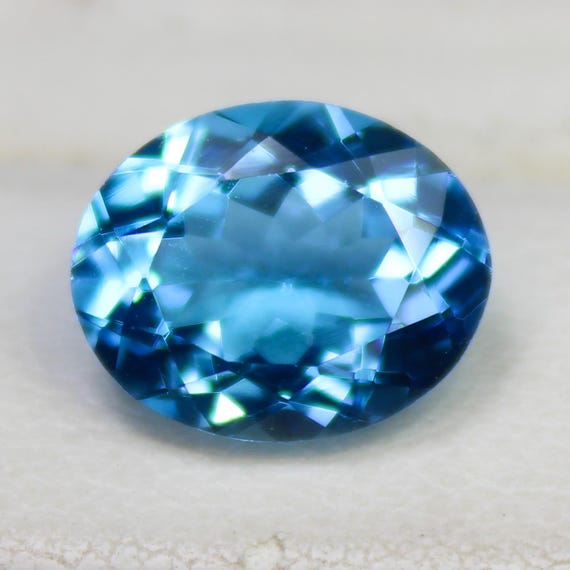 Natural Swiss Blue Topaz Faceted: 3.80 Carat Oval Shape Cut Gemstone, 11x9x5 mm