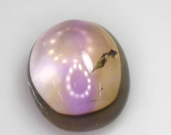 Natural Ametrine Cabochon: Violet Purple & Gold Bi-Color Quartz, 17.10 CT