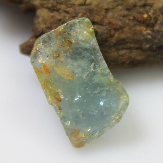 Natural Blue Tourmaline Slice: Gemstone for Jewelry (3.60 CTS, 12x8x4 MM)