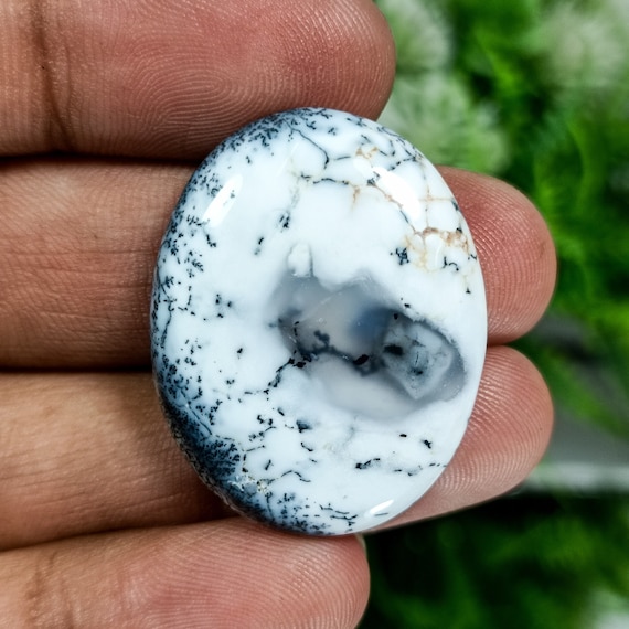 AAA+ Quality Natural Dendritic Opal Cabochon Gemstone 40.65 Ct. Wonderful Designer Dendritic Opal Oval Shape 32X25X6 MM Loose For Jewelry