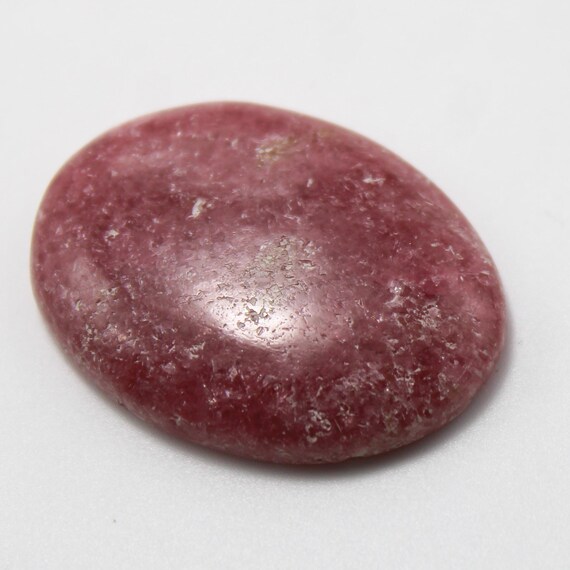 Natural Rhodonite Cabochon: AAA+ Oval Gemstone, 44.20 Carat 30x22x6 mm Size