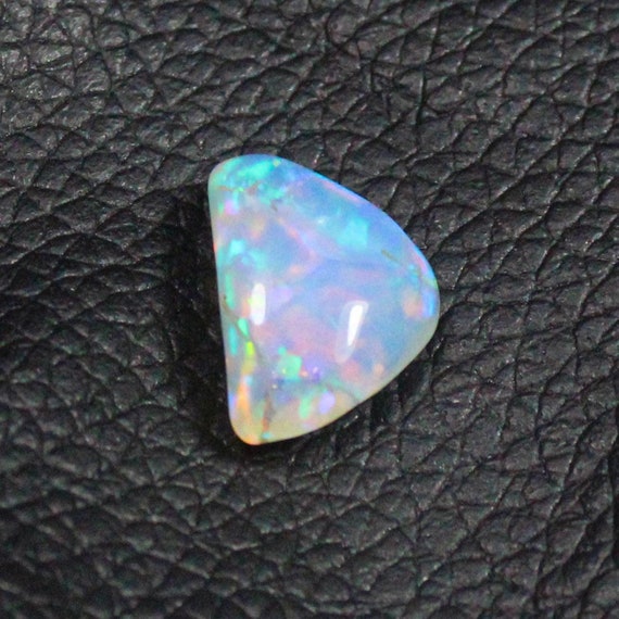 Natural White Fire Ethiopian Opal Polished Tumble For Jewelry Making And Collection 4.60 Carats Piece 15x11x6 mm Size In AAA+ Quality