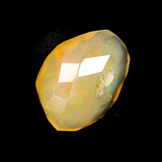 30CTS Opal Cut, Checker Cut Tumble Shape, Calibrated Size- 25x20x12mm, Faceted Ethiopian Welo Opal, Loose Crystal Opal.